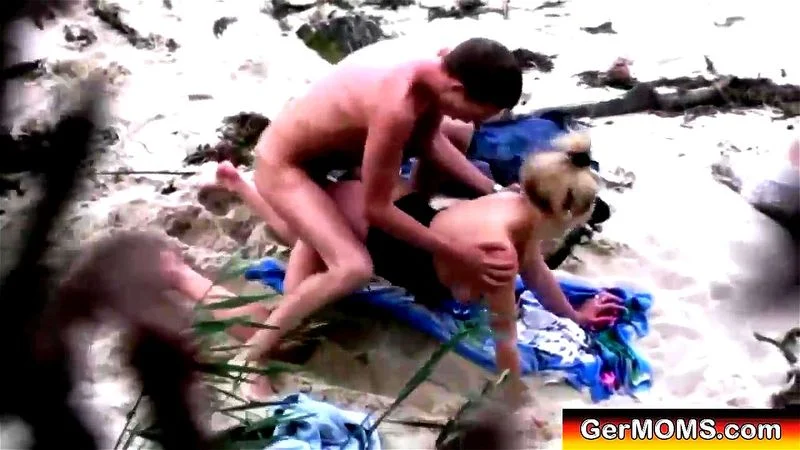 Fucking His Stemom on the Beach