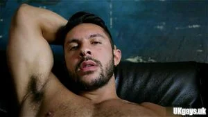 Muscle gay rimjob and cumshot