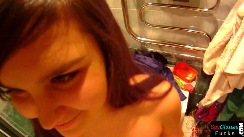 Pulled eurobabe sucking on POV dick