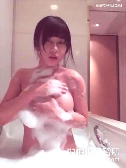 bathing, asian, big tits
