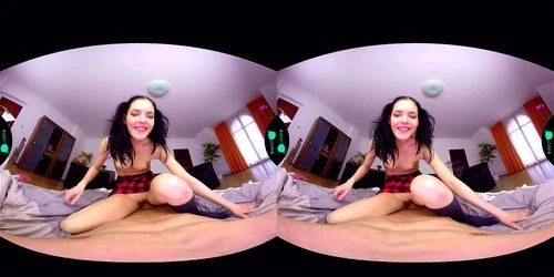 virtual reality, blowjob, babe, vr