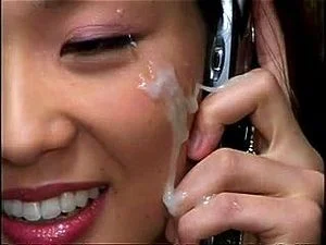 300px x 225px - Watch Cute Japanese girl gets bukkaked while talking on the phone -  Bukkake, Cumshot, Japanese Porn - SpankBang