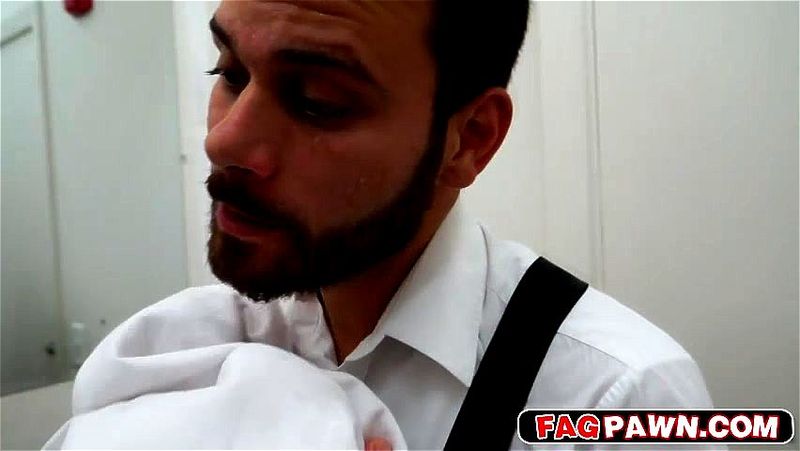 Dude blows my cock behind the counter while customers shop