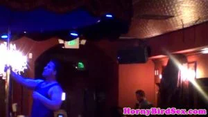Party amateur grinding on stripper