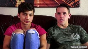 Latin twinks spanking with cum in ass