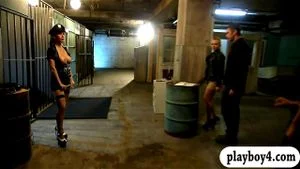 Two lusty women 4some in jail cell while the wardens watched