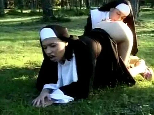 nun, pussylicking, lesbian, public