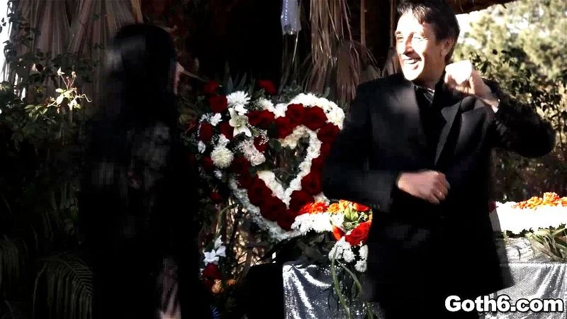 Goth girl Marley Brinx fucked at the funeral