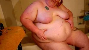 Cute BBW bathtub fat talk