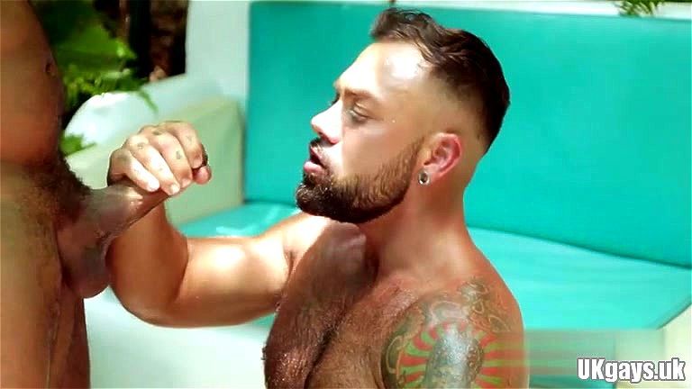 Latin gay anal sex and facial