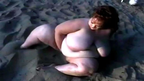 big ass, ssbbw belly, bbw, beach amateur