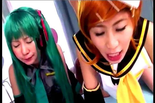 vocaloid cosplay, cosplay, groupsex, japanese