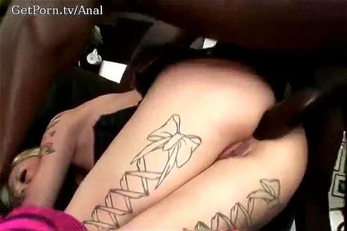anal, first time bbc, blonde, tattoo