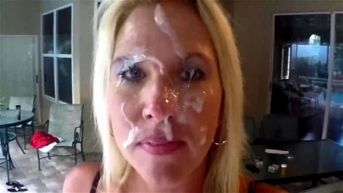 Wife blows cock and drains nut sac for big facial semen splatter: Blowjob, Handjob & Big Cock Porn