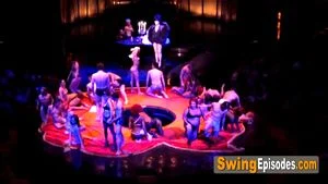 Matt and Mandy watch an erotic play with other horny swingers in Vegas