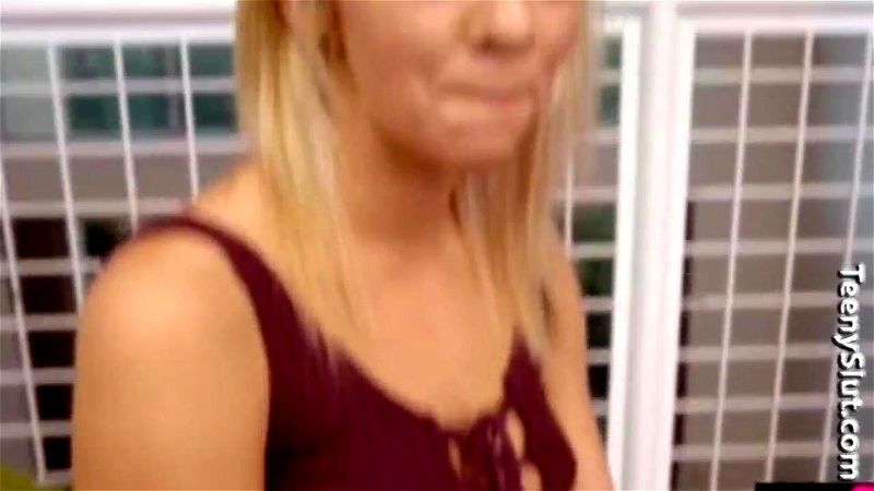 Fucking Doggystyle Blonde StepSis While She's Sticking At The Windows