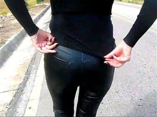 big ass, leather ass, leather worship, public