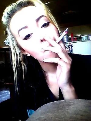 smoking blonde