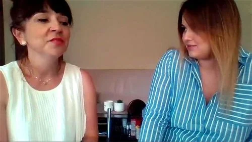 Mother and Daughter on webcam