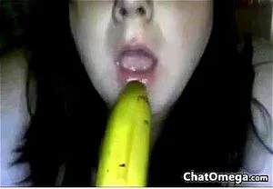 Chubby Cam Girl With A Banana