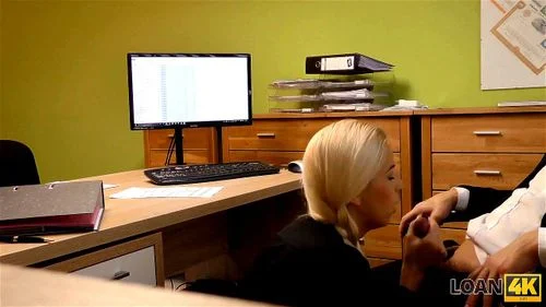 LOAN4K. Sex casting is performed in loan office by naughty agent