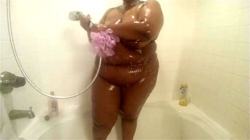 ebony shower scene 1: Fansly, Soapy & Jiggle Butt Porn