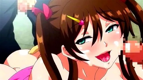 big tits, anime, blowjob, hentai