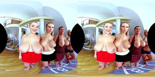 vr huge tits, group sex, virtual reality, babe