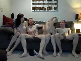 webcam, amateur, foursome