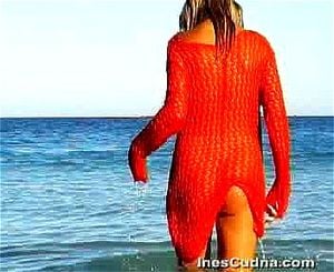 Ines Cudna in red