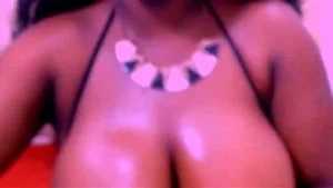 African BBW girl with pretty huge boobies ready to play
