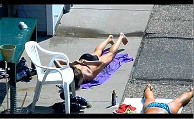 sunbathing, sister, small tits, brunette