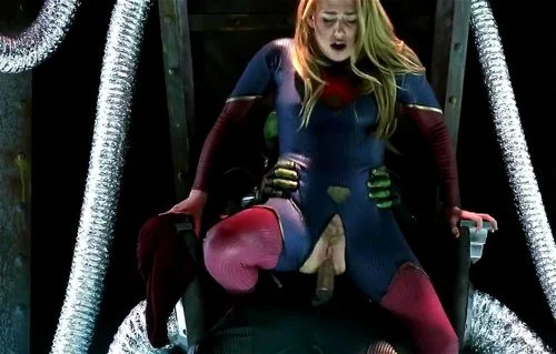 supergirl, sitting, anal, cock