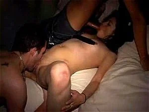 Married girl fucking two strange guys at party