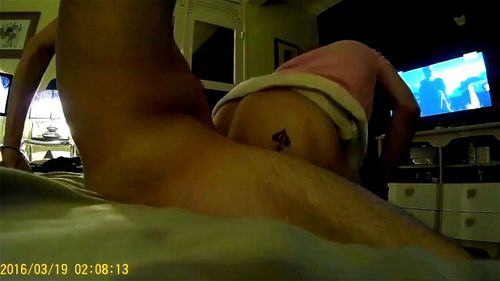 Bound sissy in chastity gets BBC