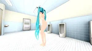 【MMD】 【R-18】 Bathroom Dancing with Miku