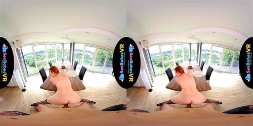 vr, virtual reality, pov, redhead