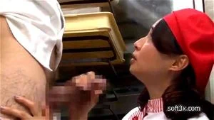 Food waitress in kitchen