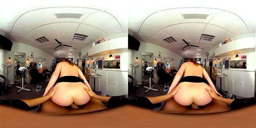 brunette, vr, virtual reality, pov, massage