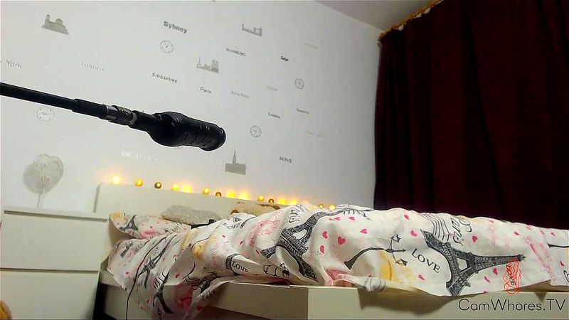 Brunette masturbates on bed Brunette masturbates on bed