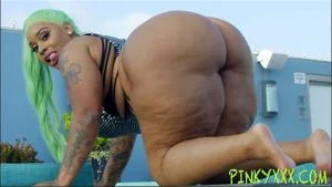 Watch Green hair and huge black ass - Monroe Sweets, Blowj0B, Big Ass Porn  - SpankBang