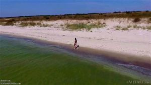 Brune on beach