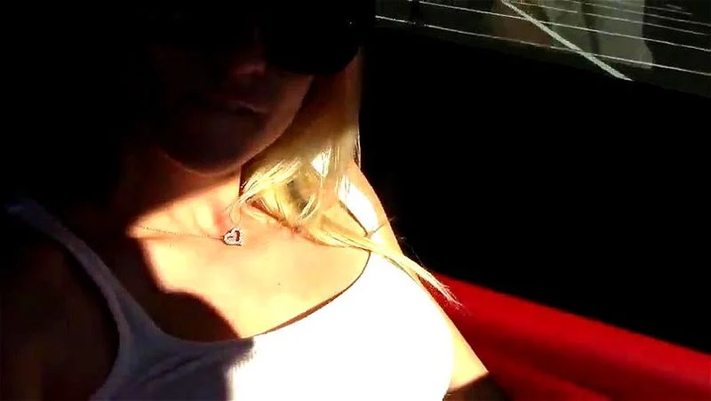 Blonde Masturbating in Parked Car