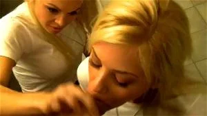 blonde sisters blowjob