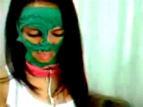 deep throat, chained, blowjob, mask