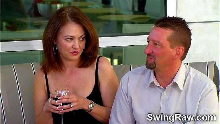 A bunch of hot swingers couples make party in the pool