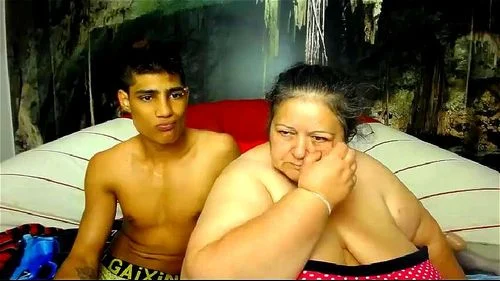 fat mom son on cam
