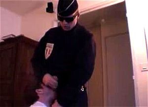 French Policeman getting sucked