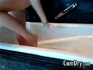 Pretty Teen Takes A Bubble Bath