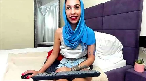 webcam, hijab, amateur, solo